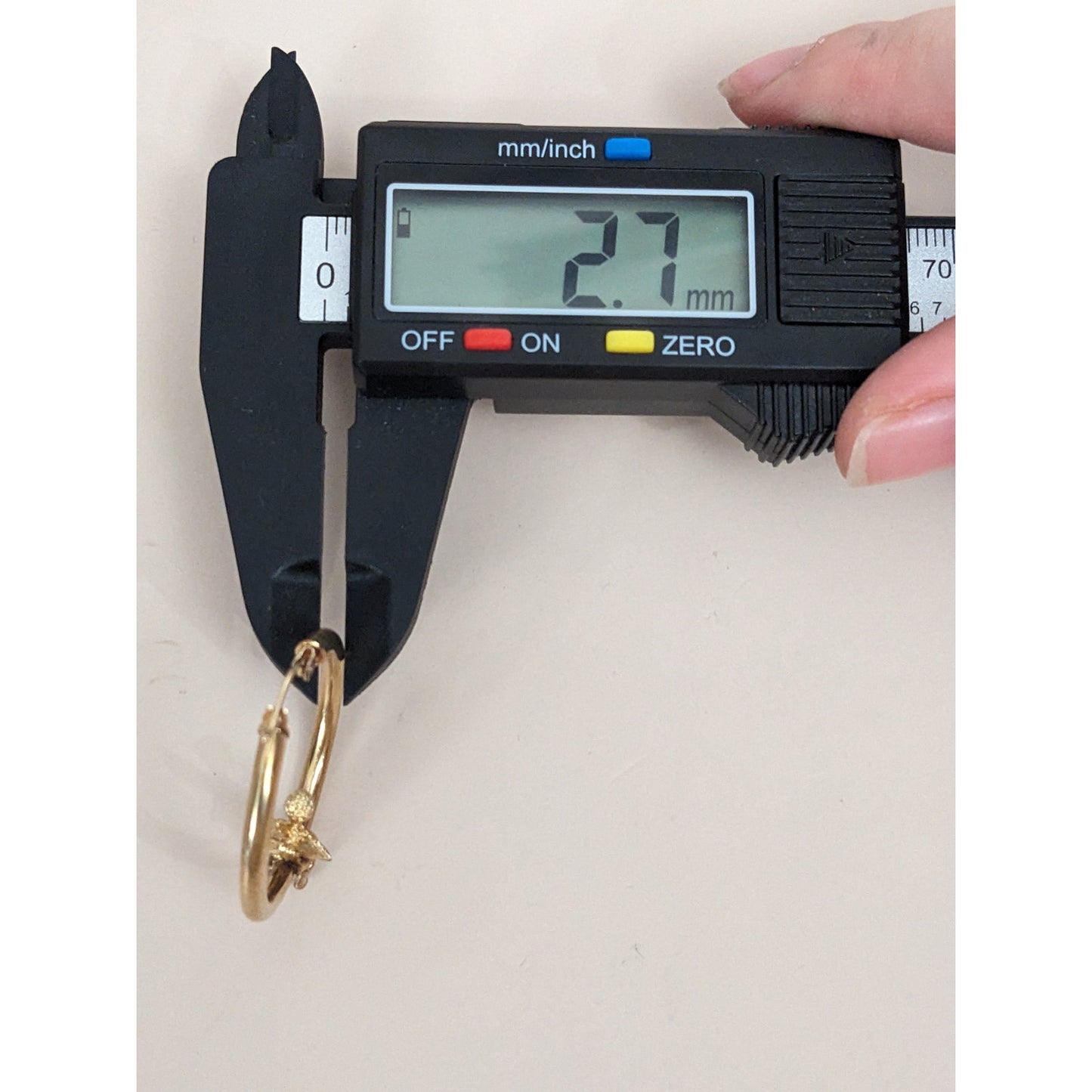 Vintage 10k Gold Cherub Angel Hoop Earrings