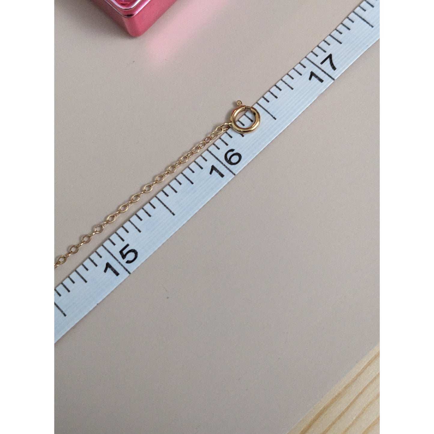 Vintage 14k Dainty Pearl and Chain Necklace with Dangling Cherub Angel 16.5in