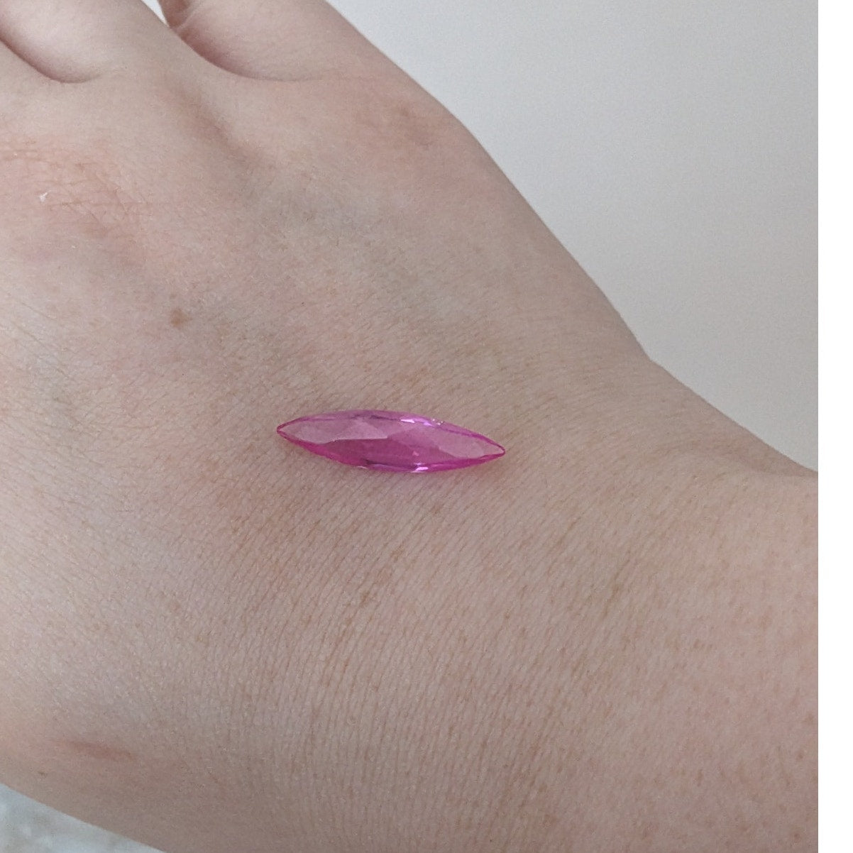 Vintage Lab Created Russian Pink Ruby in Marquise Cut 5mm x 21.5mm