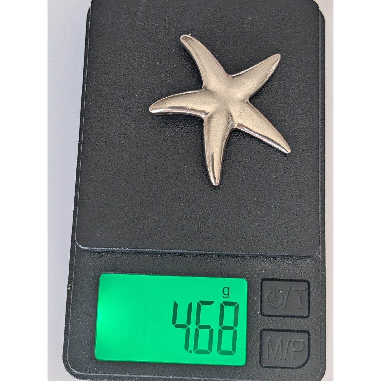 Vintage 14k White Gold Starfish Slide Pendant Charm