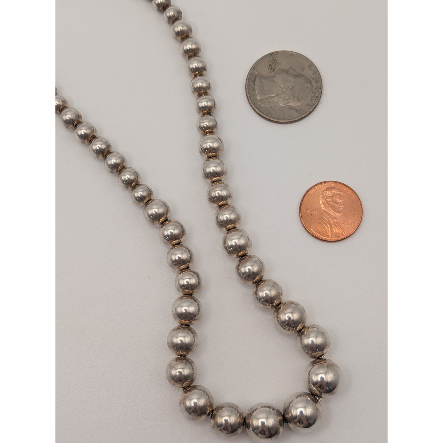 Tiffany & Co. HardWear Graduated Ball Necklace Sterling Silver 16" 29.57g