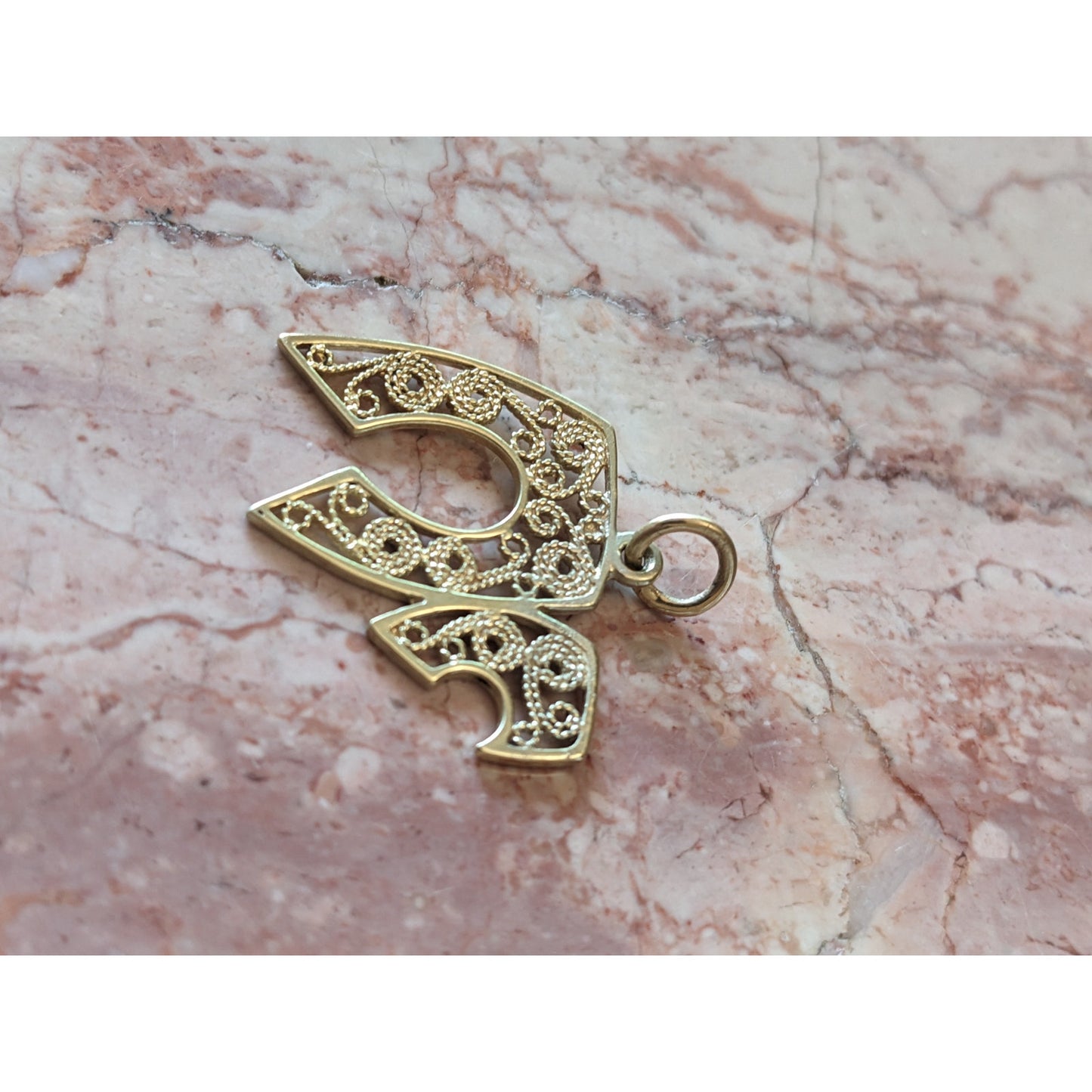 Estate Unmarked 14k Yellow Gold Chai Life Pendant Charm