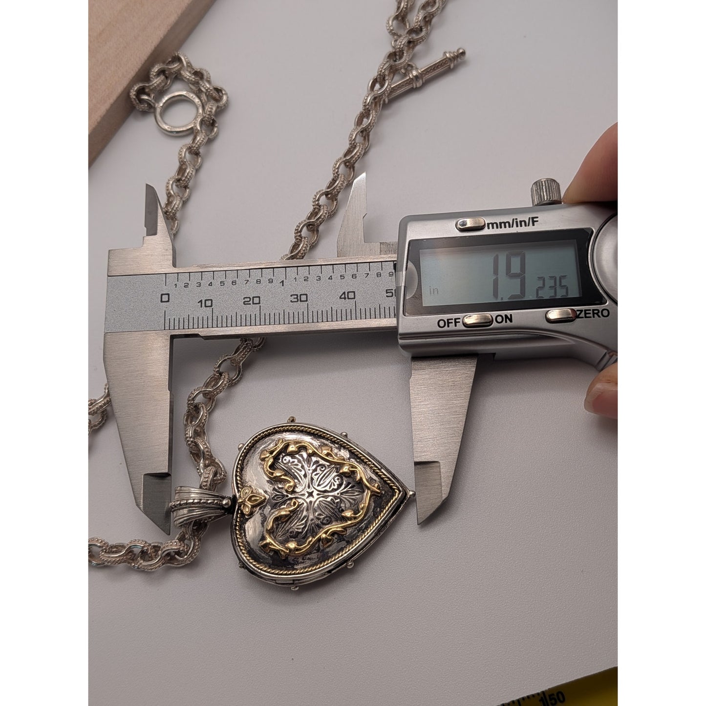 Konstantino Heart Locket Necklace in Sterling Silver w/ 18K Gold Accents