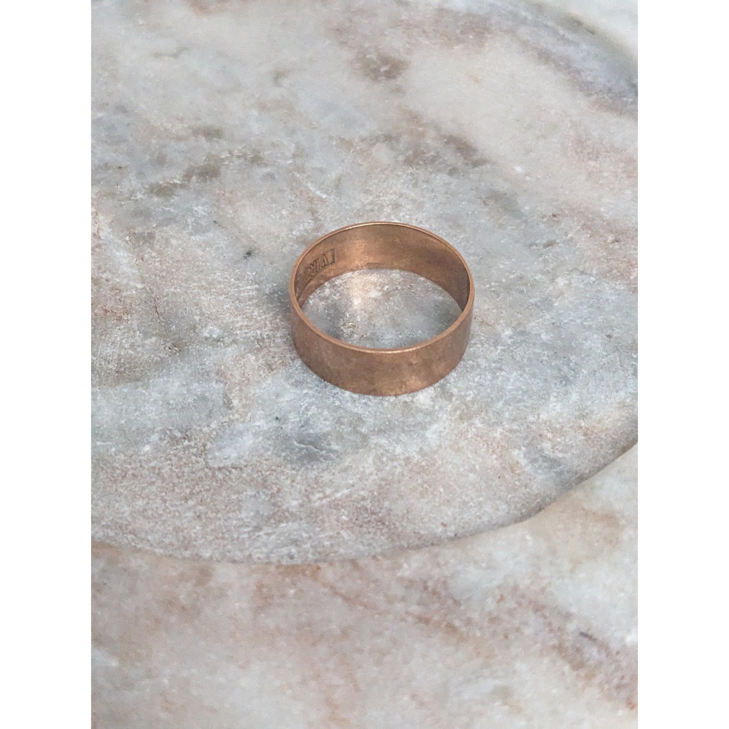Vintage 10k Rose Gold 14th Degree Scottish Rite Masonic Ring Latin Motto Size 11