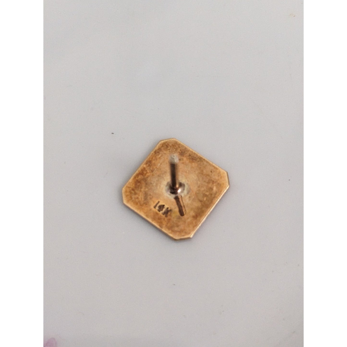 Vintage 14k Yellow Gold Mexico Aztec Mayan Sun God Etched Pin