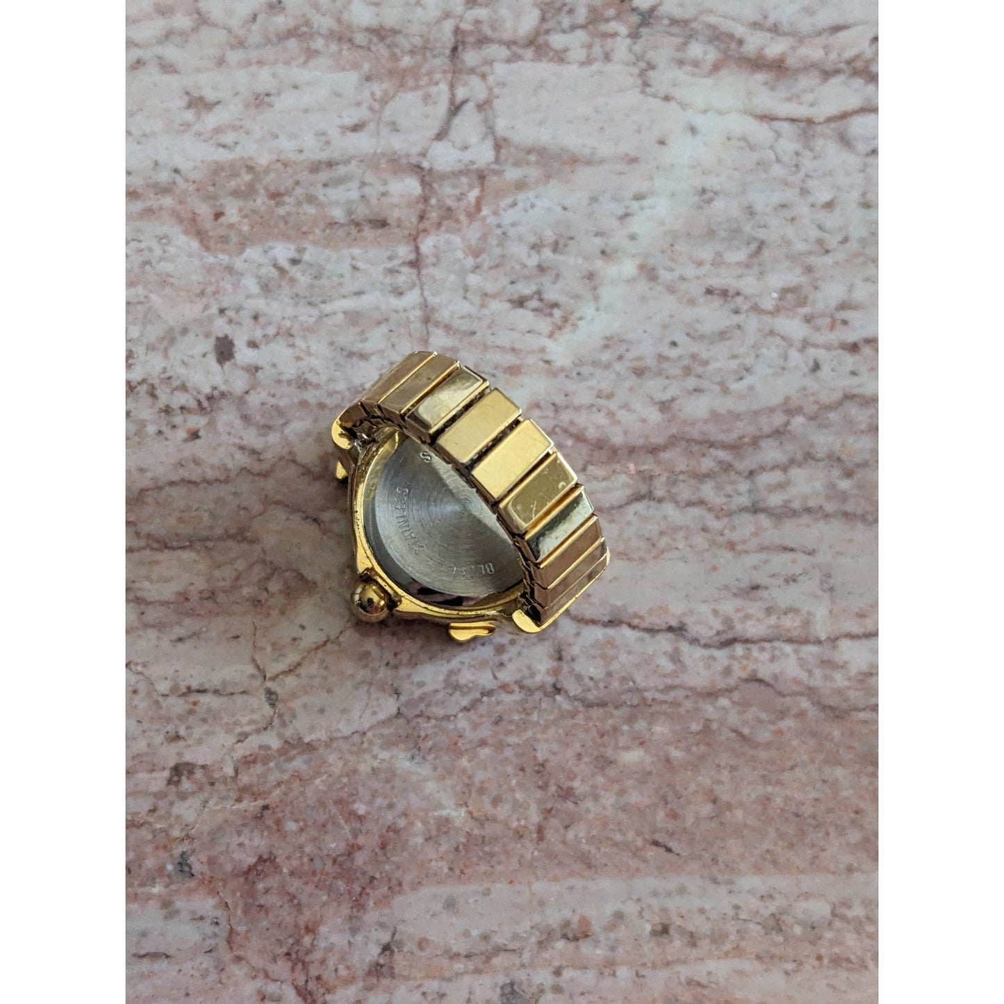Preowned Gold Tone Ring Watch with Penguin Working