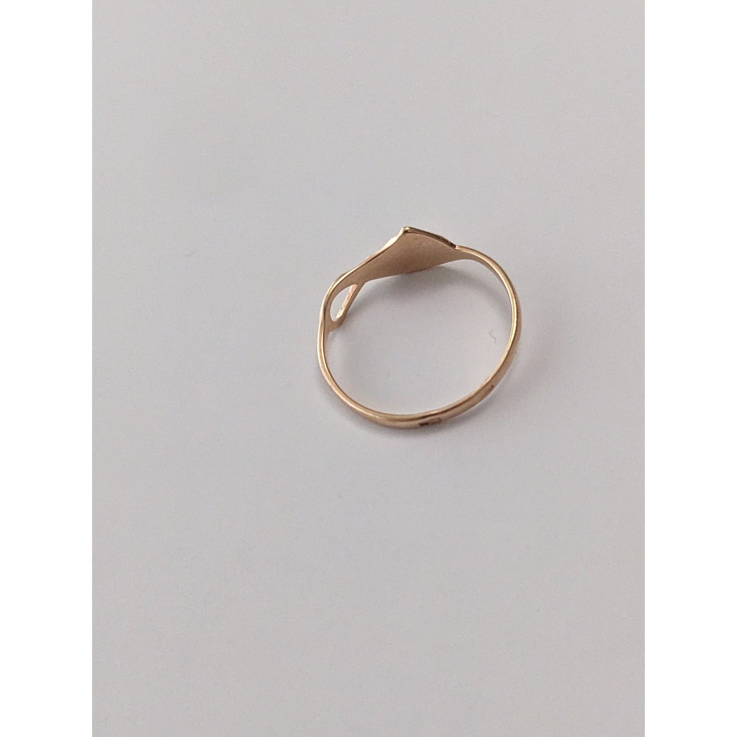 Vintage 14k Yellow Gold Geometric Diamond Cut Ring Size 6
