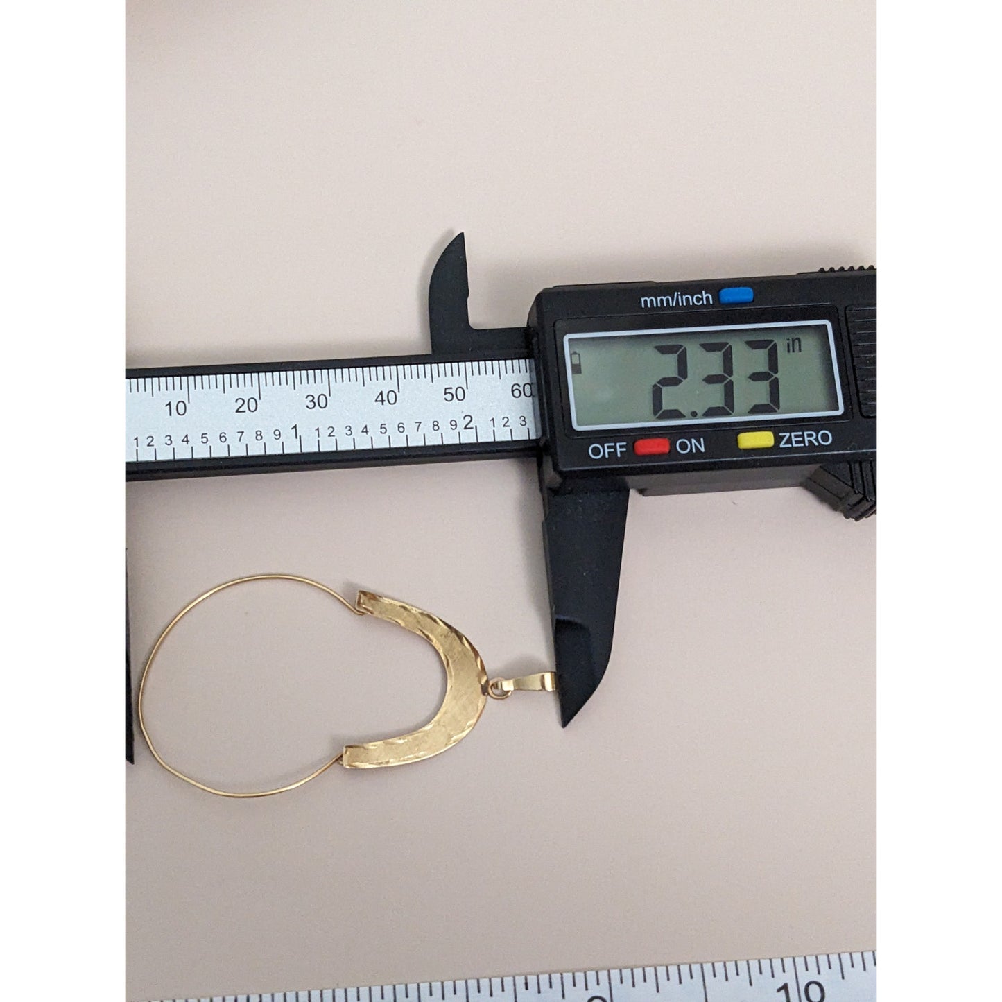 Vintage 14k Yellow Gold House Shoe Charm Holder Pendant