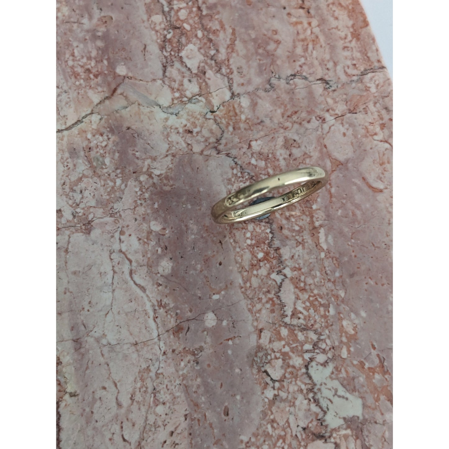 FLAW Estate 14k Yellow Gold Simple Rounded 2.5mm Think Band Ring Size 9.5