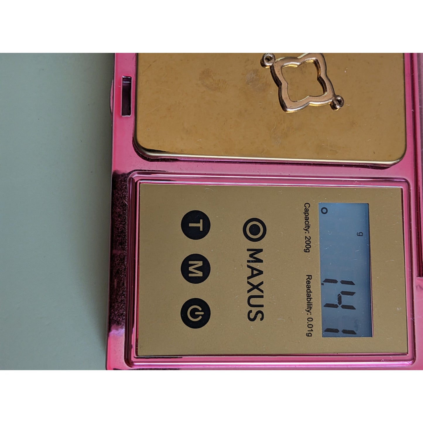 Estate Unmarked 14k Yellow Gold Wavy Flower Clover Charm Link Connector