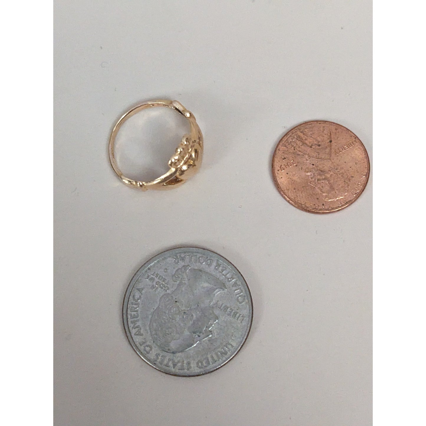 Vintage 14k Yellow Gold Fede Gimmel Claddagh Ring Size 5.75