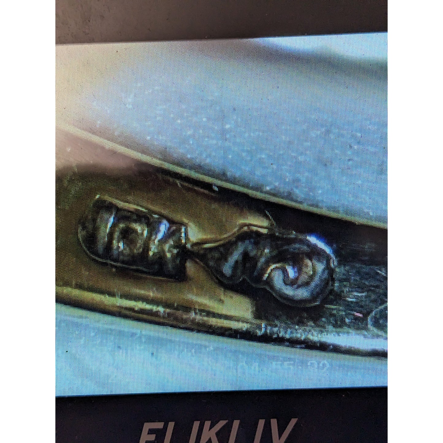 Vintage 10k Yellow Gold Blue Topaz and Diamond Accent Ring Size 8