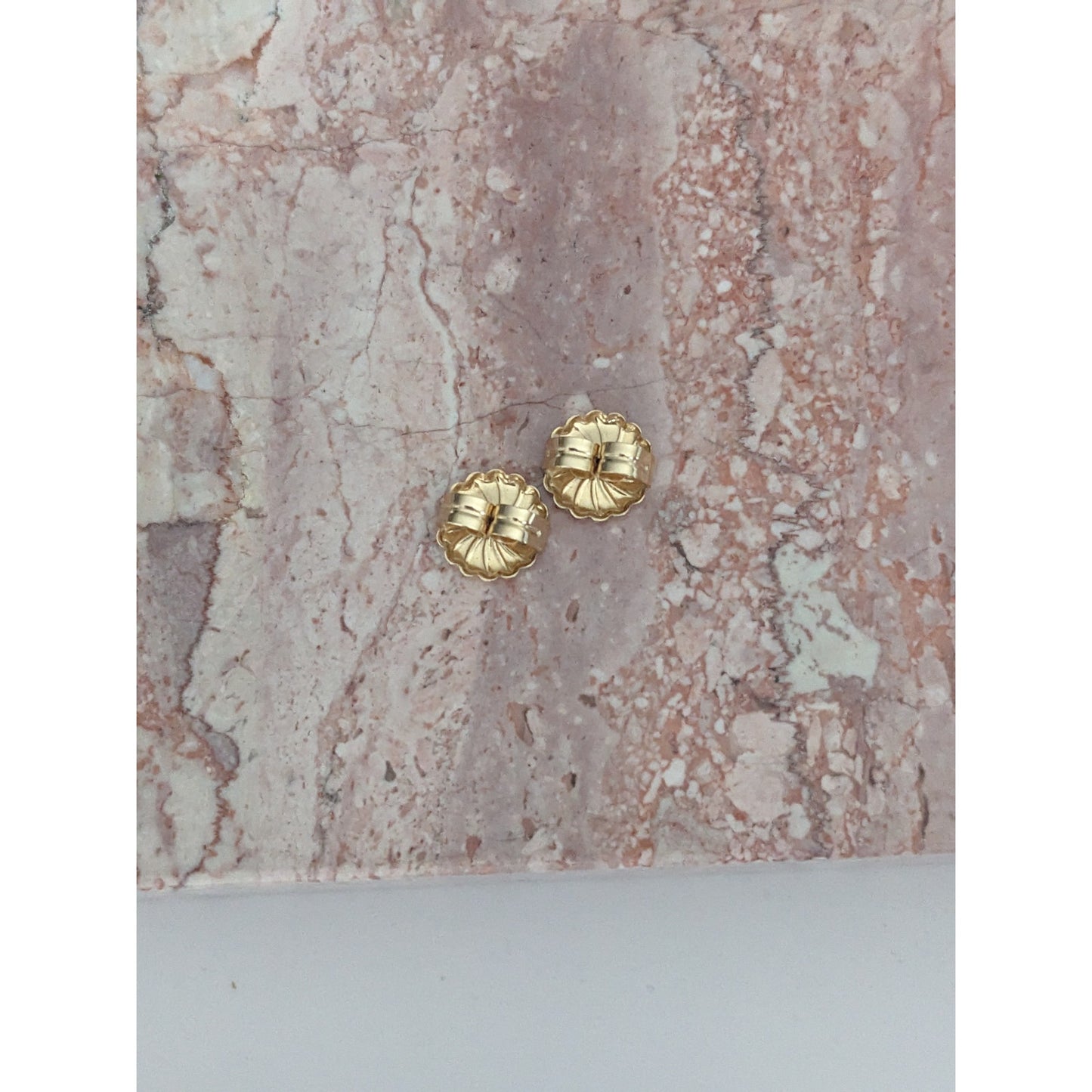 Estate 14k Solid Yellow Gold Earring Friction Backs Finding Pair