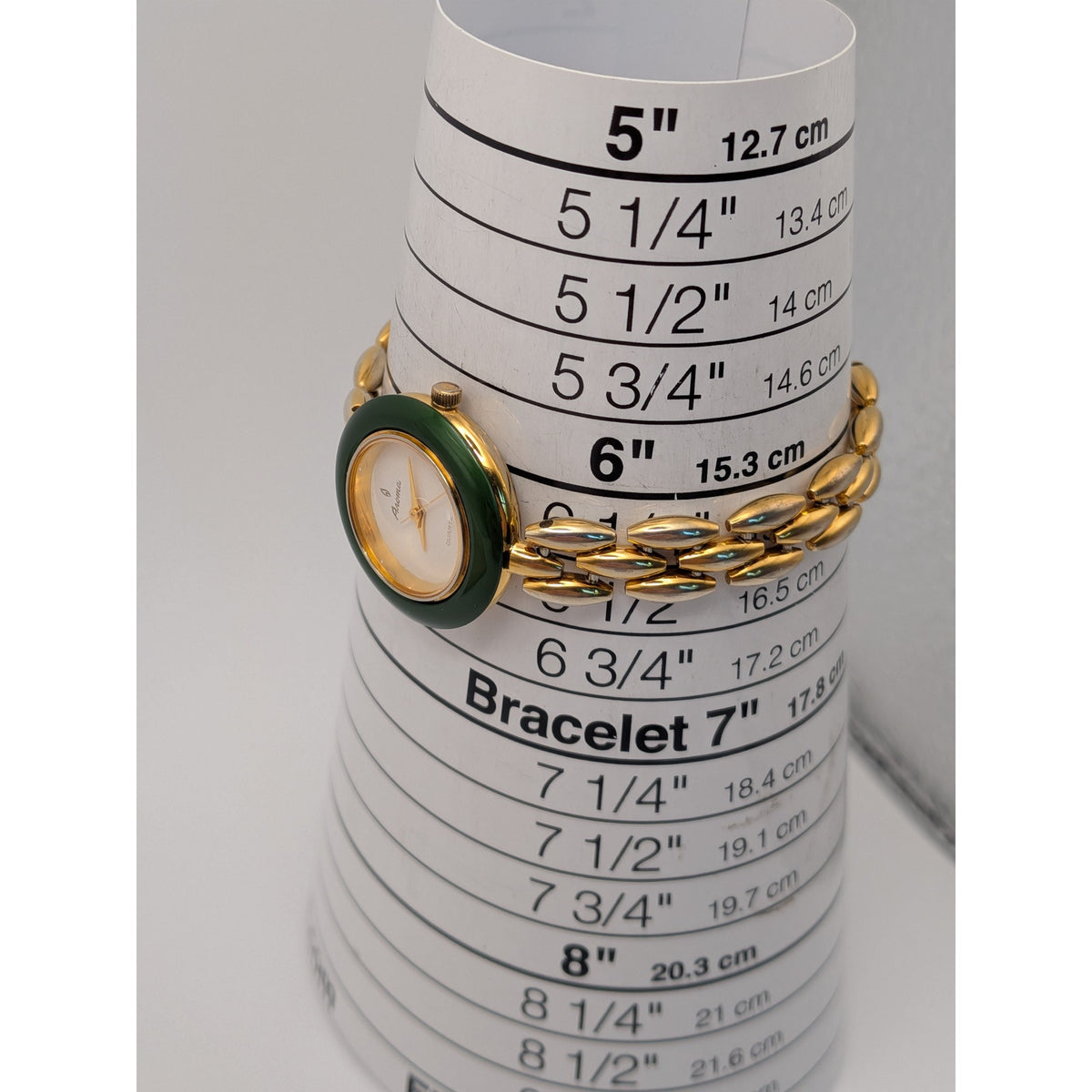 FLAW Vintage Aroma Gold Tone Bracelet Watch Interchangeable Bezels with Box