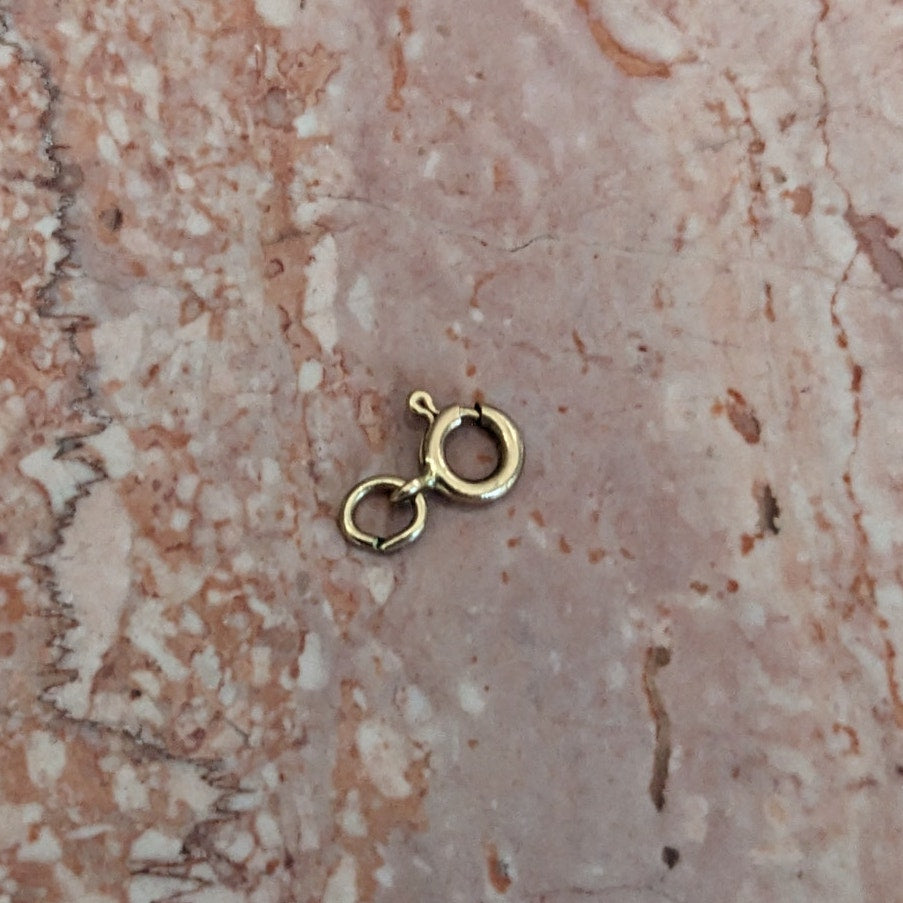 Estate 14k Yellow Gold Spring Ring Clasp Finding SUPER TINY