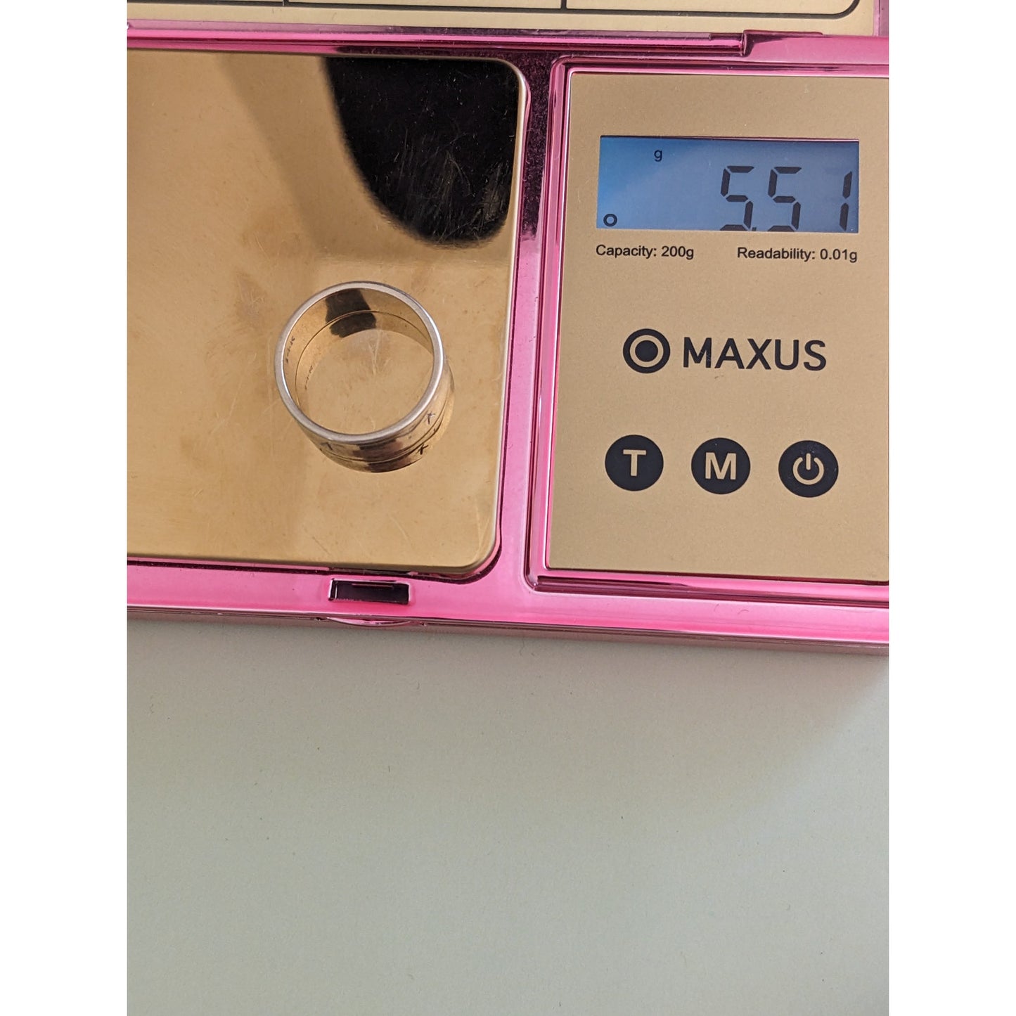 Vintage 14k Yellow Gold Thick Band Ring with Star Wave Engravings 6.25US