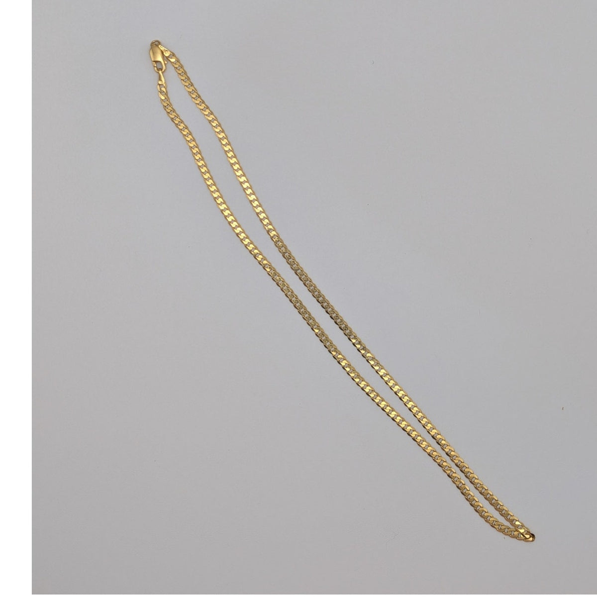 Estate 14k Yellow Gold Flat Curb Chain 16in 3.2mm