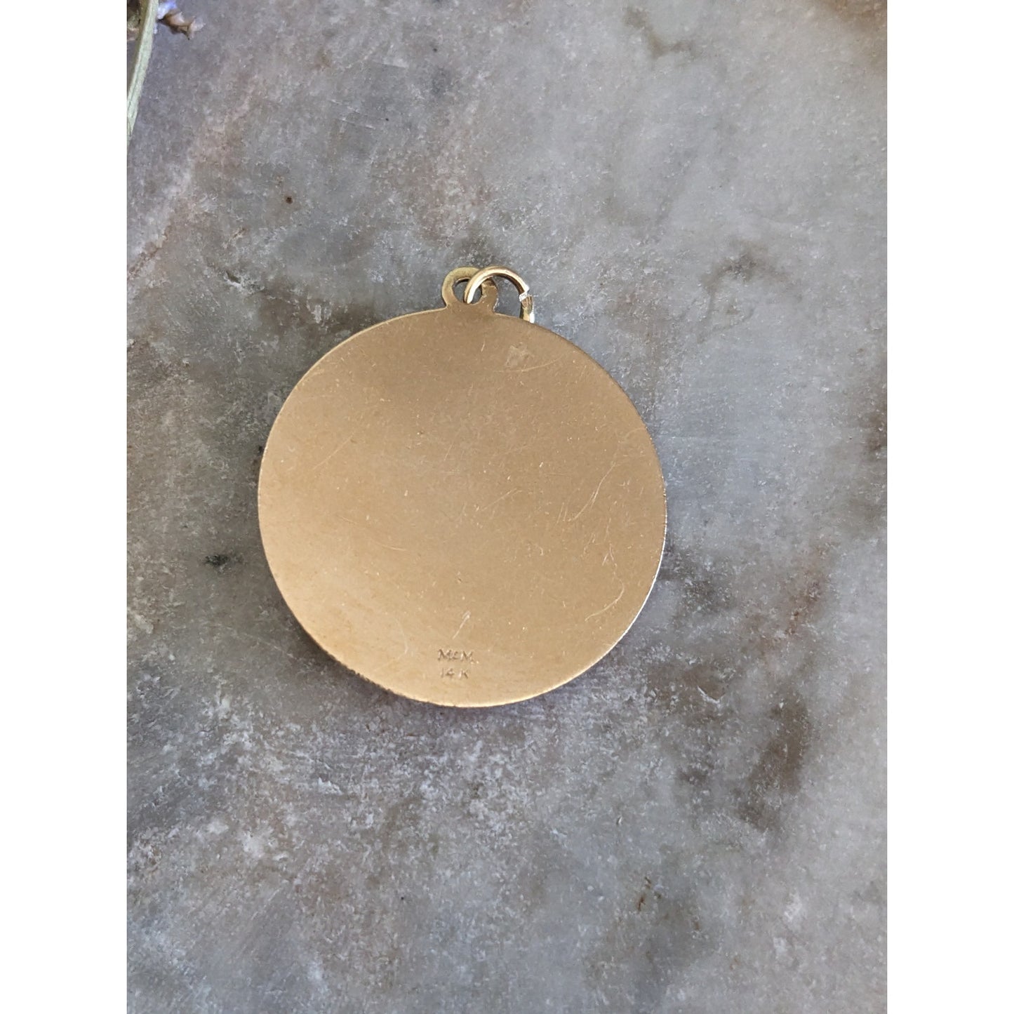 Vintage MCM 14k Yellow Gold Happy Anniversary Bells Pendant