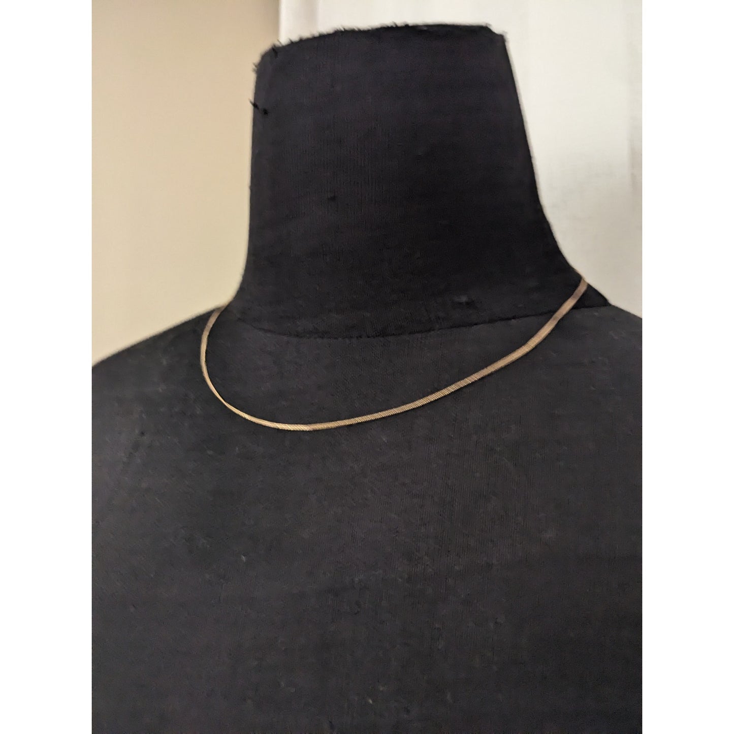 Vintage 14k Rose Gold Ultra Dainty Thin Simple Chain Necklace 17.75in