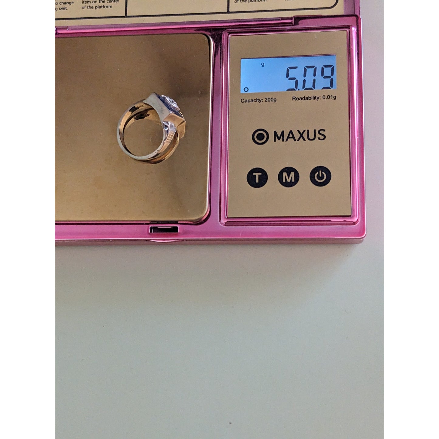 Vintage 10k White Gold Herff Jones Sacred Heart Signet Ring Size 5.75