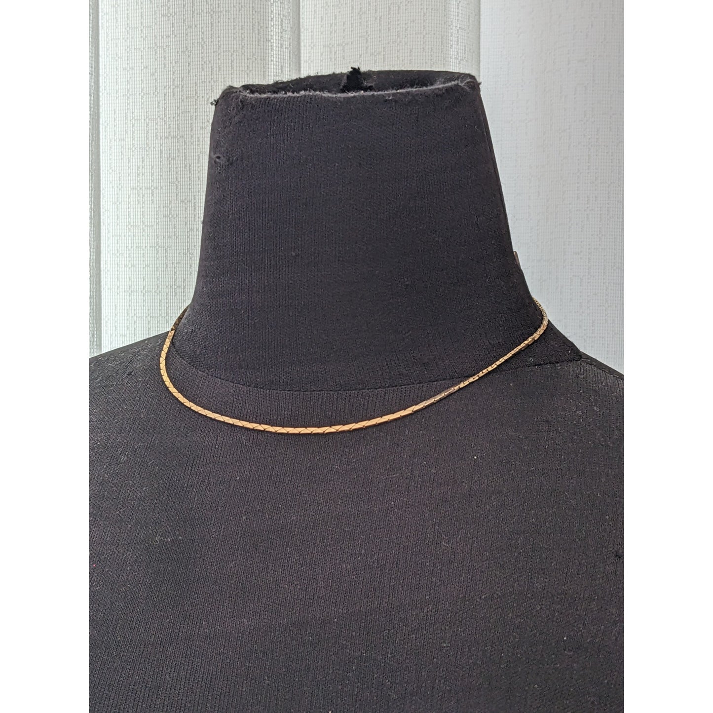 Vintage Unmarked 14k Yellow Gold Triangle Link Chain Necklace 16.5in