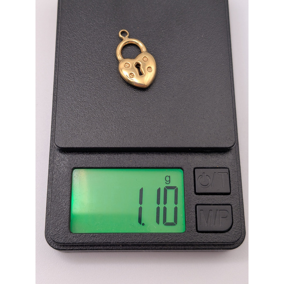 Vintage Unmarked 18k Solid Gold 3D Heart Padlock Charm