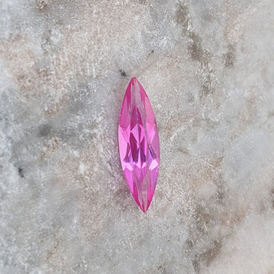 Vintage Lab Created Russian Pink Ruby in Marquise Cut 5mm x 21.5mm