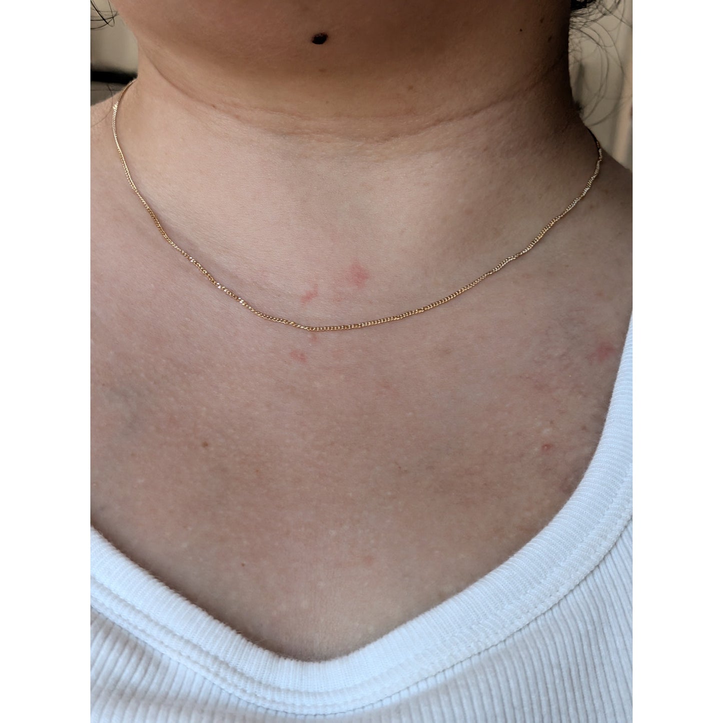 Preowned 14k Yellow Gold Dainty 1mm Chain Necklace 20in