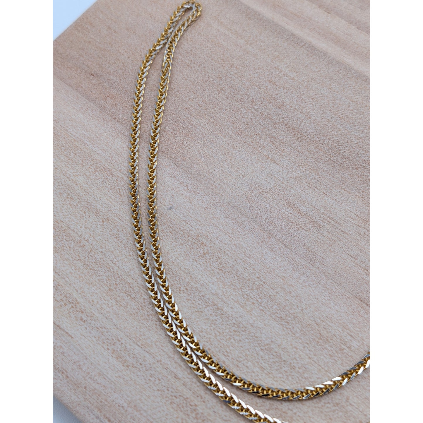Estate 18k Yellow Gold Foxtail Mesh Chain Necklace 15.5in