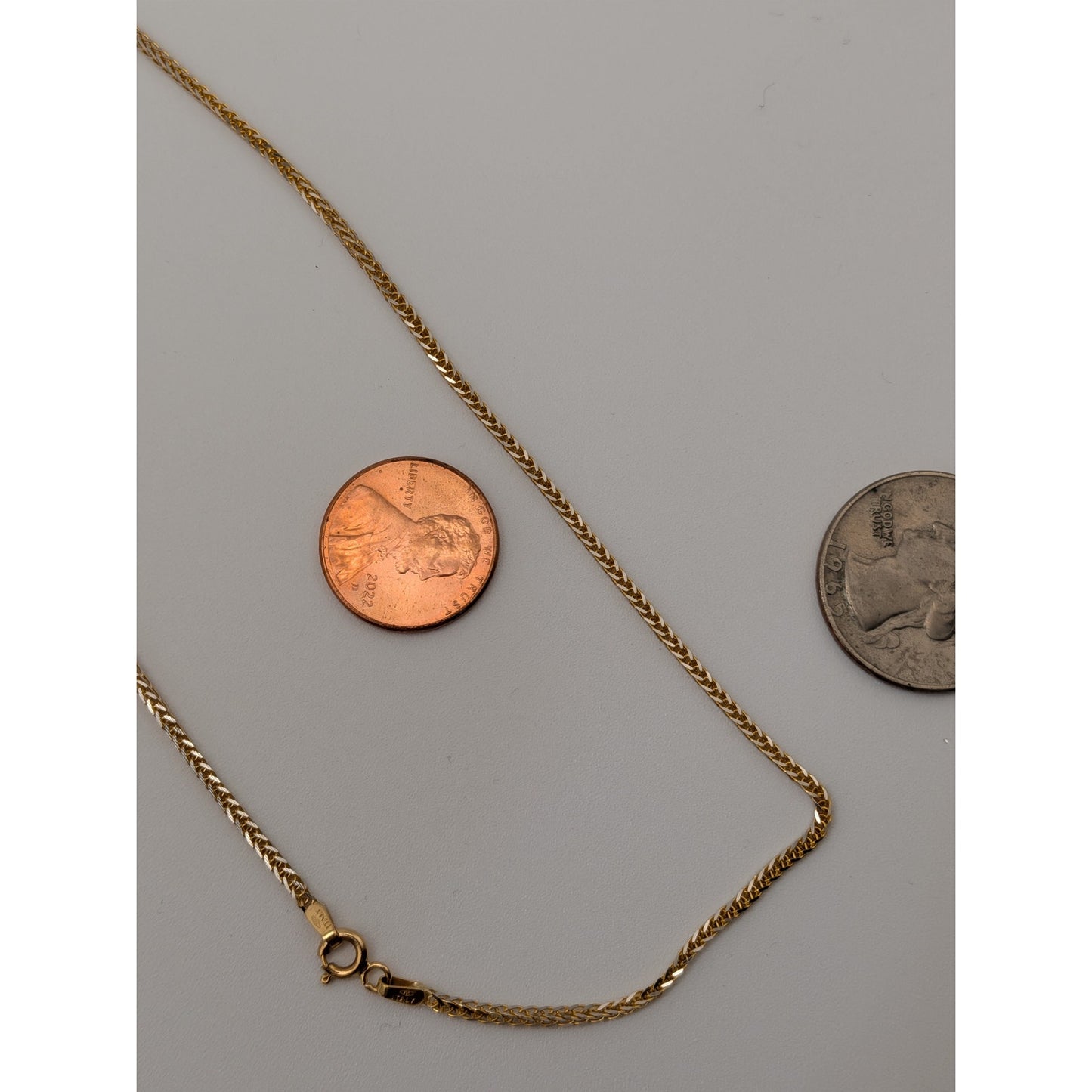 Estate 18k Yellow Gold Foxtail Mesh Chain Necklace 15.5in
