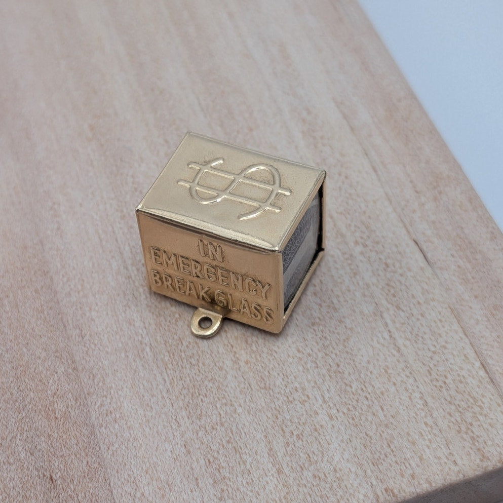 Vintage 14k Yellow Gold Mad Money Charm Pendant w/ Dollar Bill