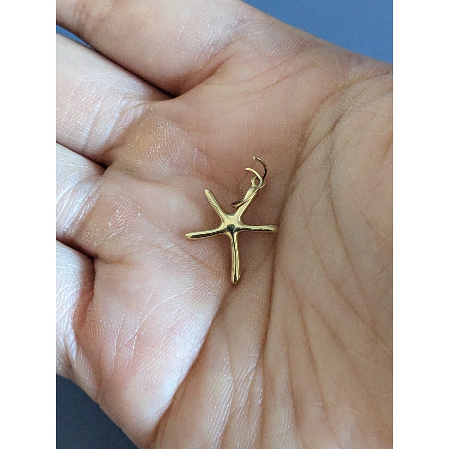 Estate 14k Solid Yellow Gold Starfish Charm