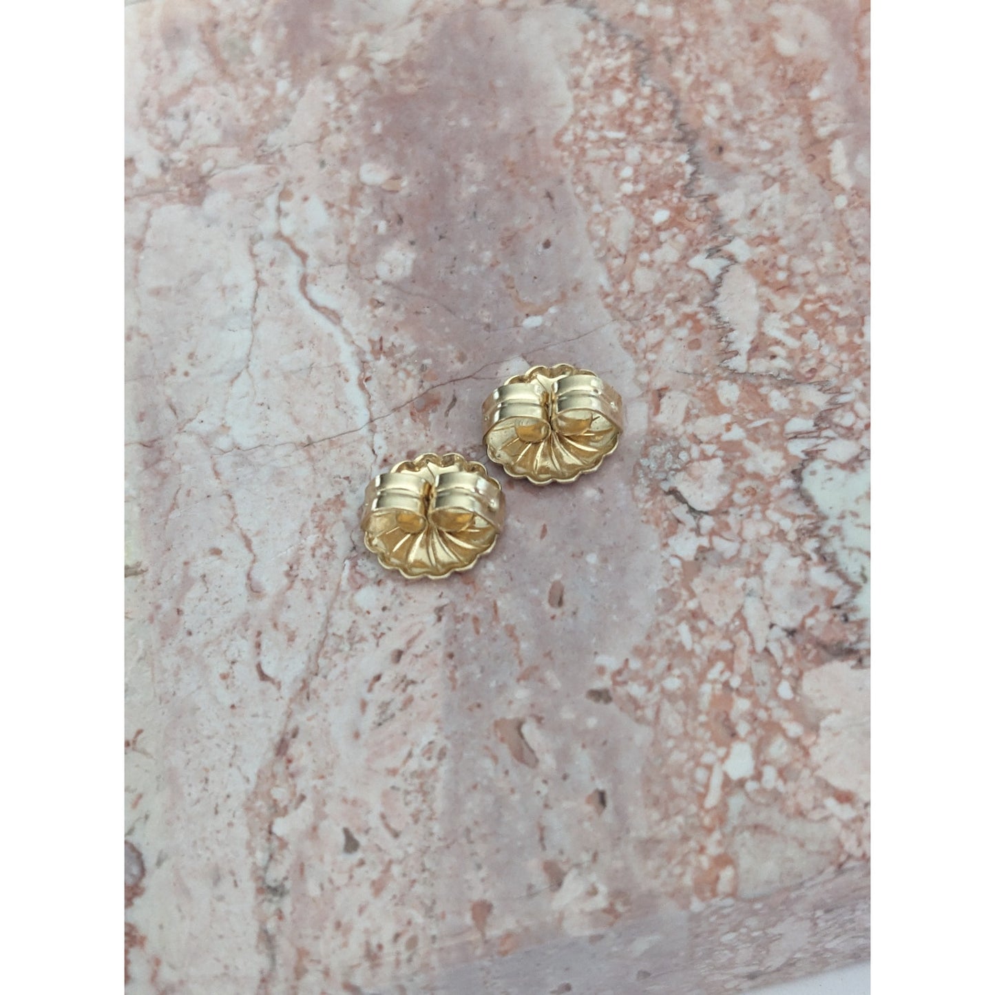 Estate 14k Solid Yellow Gold Earring Friction Backs Finding Pair