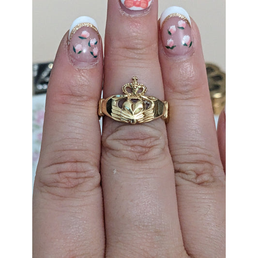 Vintage 14k Michael Anthony Claddagh Friendship Ring Size 5