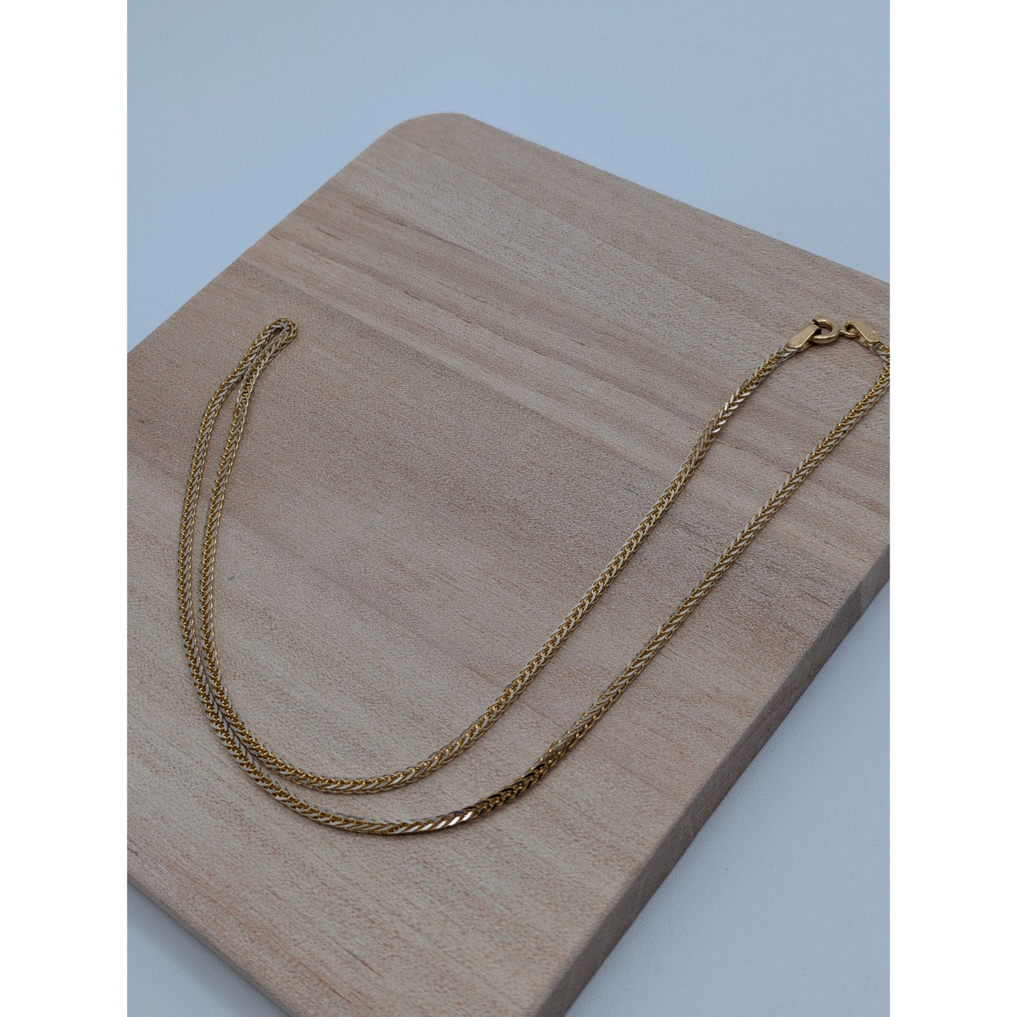 Estate 18k Yellow Gold Foxtail Mesh Chain Necklace 15.5in