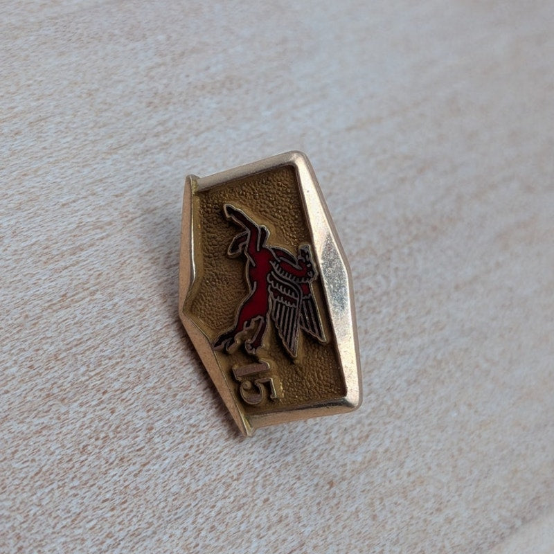 Vintage 10k Yellow Gold Mobil Oil 15 Year Service Pin (NO BACK)