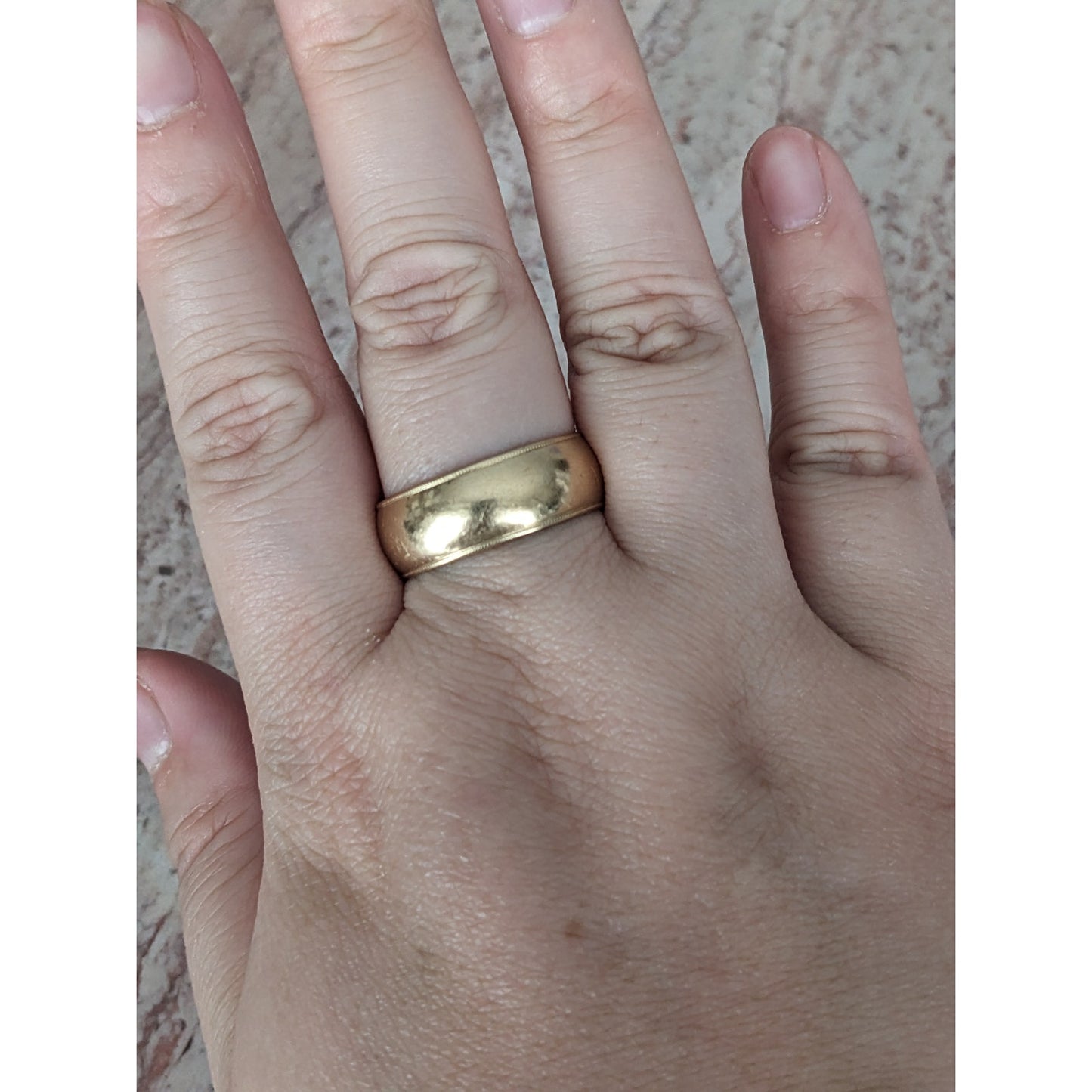 Vintage 14k Yellow Gold Classic Cigar Simple Band Ring Size 11