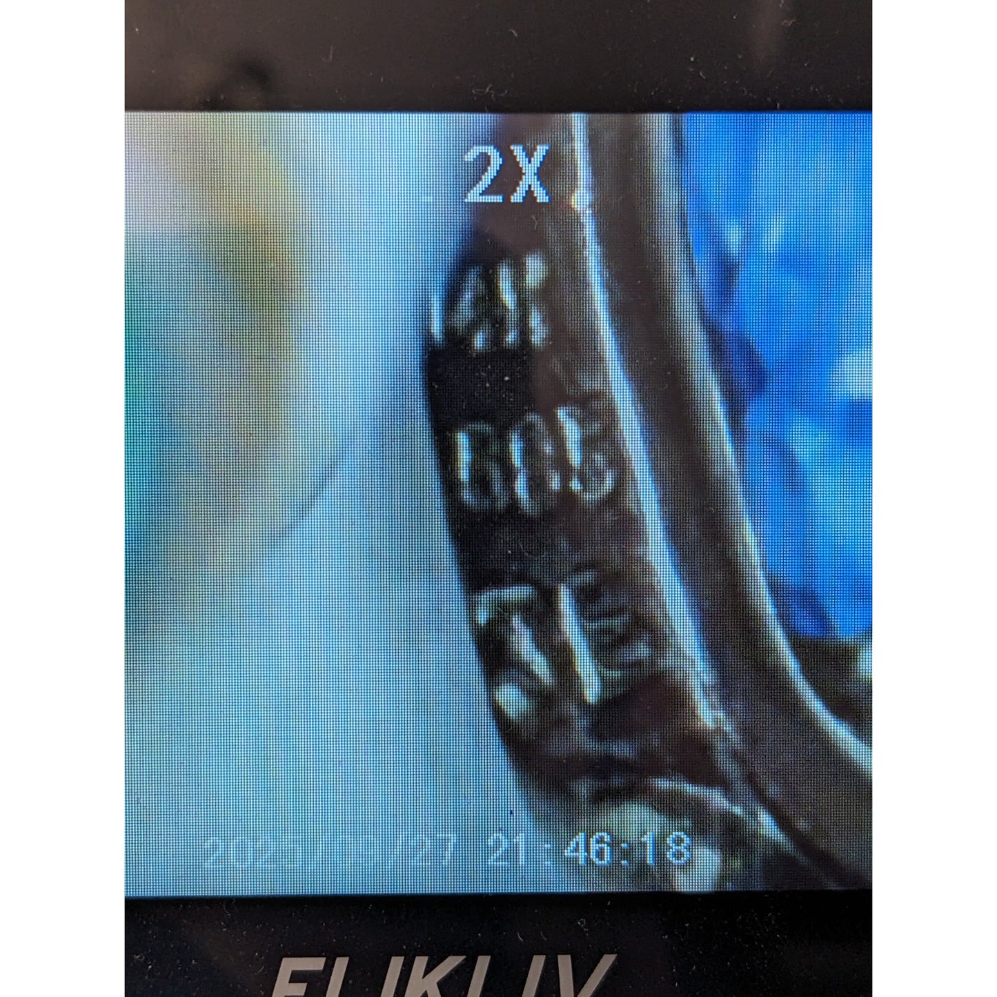 Estate 14k White Gold Screwback Earrings with Blue and White Gems