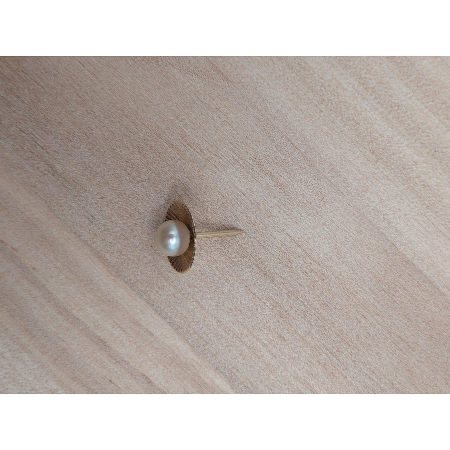 Vintage 14k Yellow Gold Pearl Sunburst Pin
