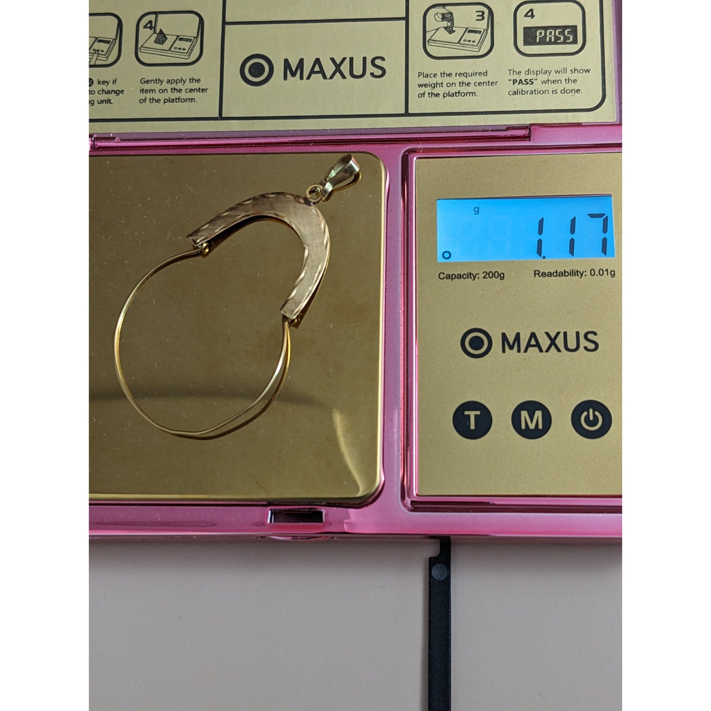 Vintage 14k Yellow Gold House Shoe Charm Holder Pendant