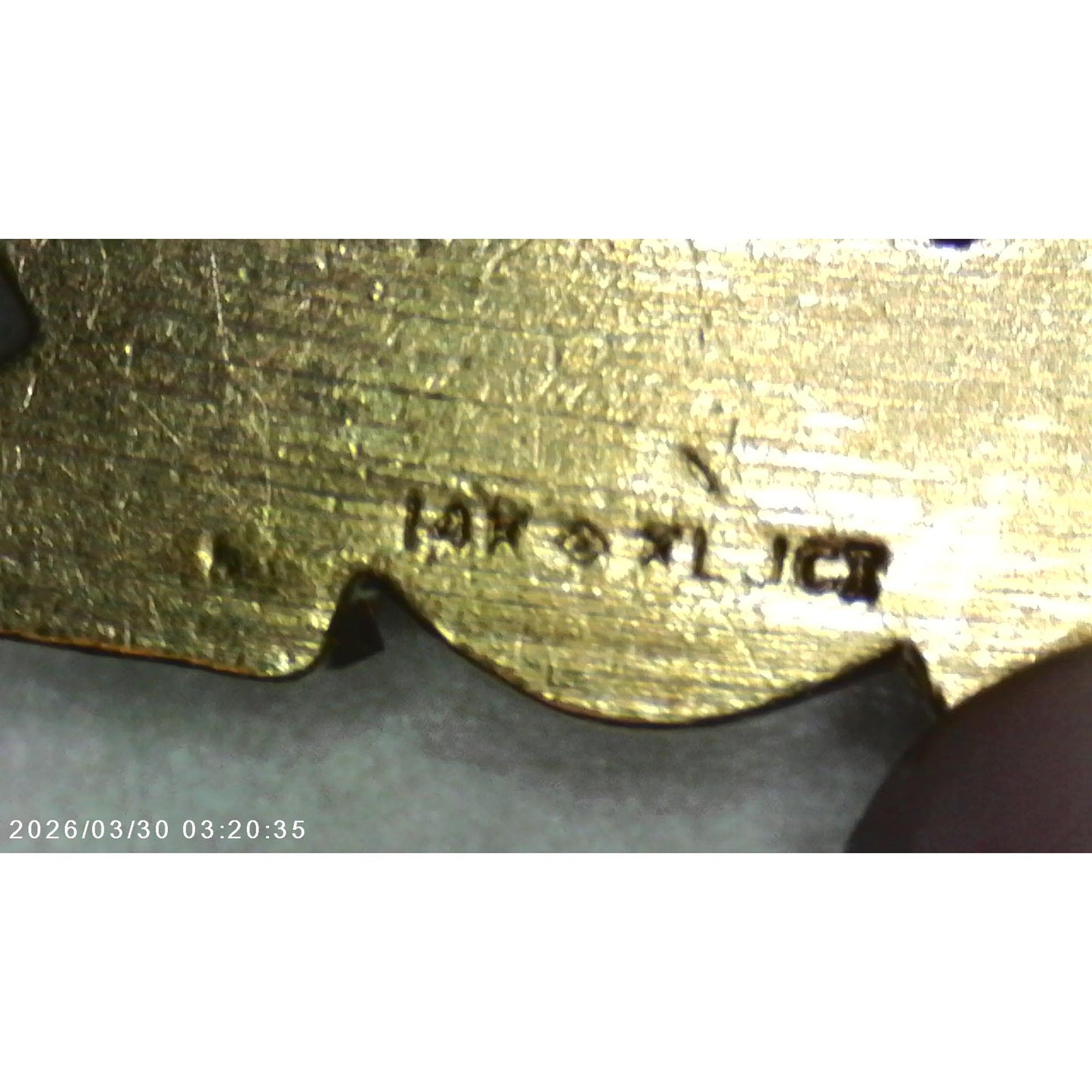 Vintage 14k Yellow Gold Richard Klein "MOM" Diamond Accent Slide Charm