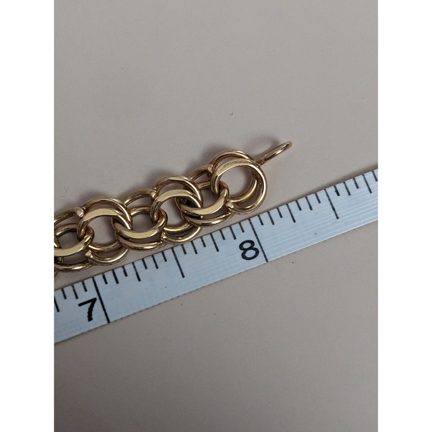 Vintage 14k Yellow Gold Hefty Double Curb Link Bracelet 8in ~26.4g