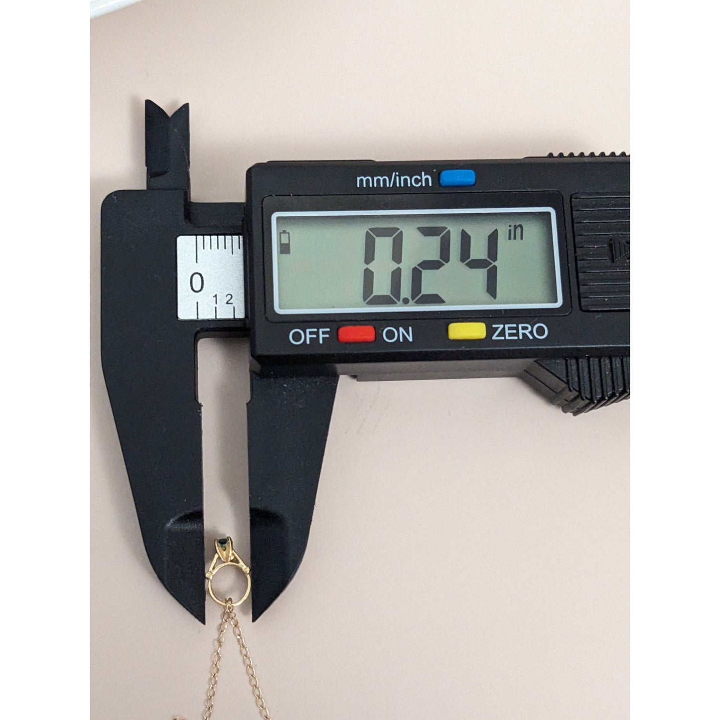 Vintage 14k Ultra Dainty Ring Charm with Necklace