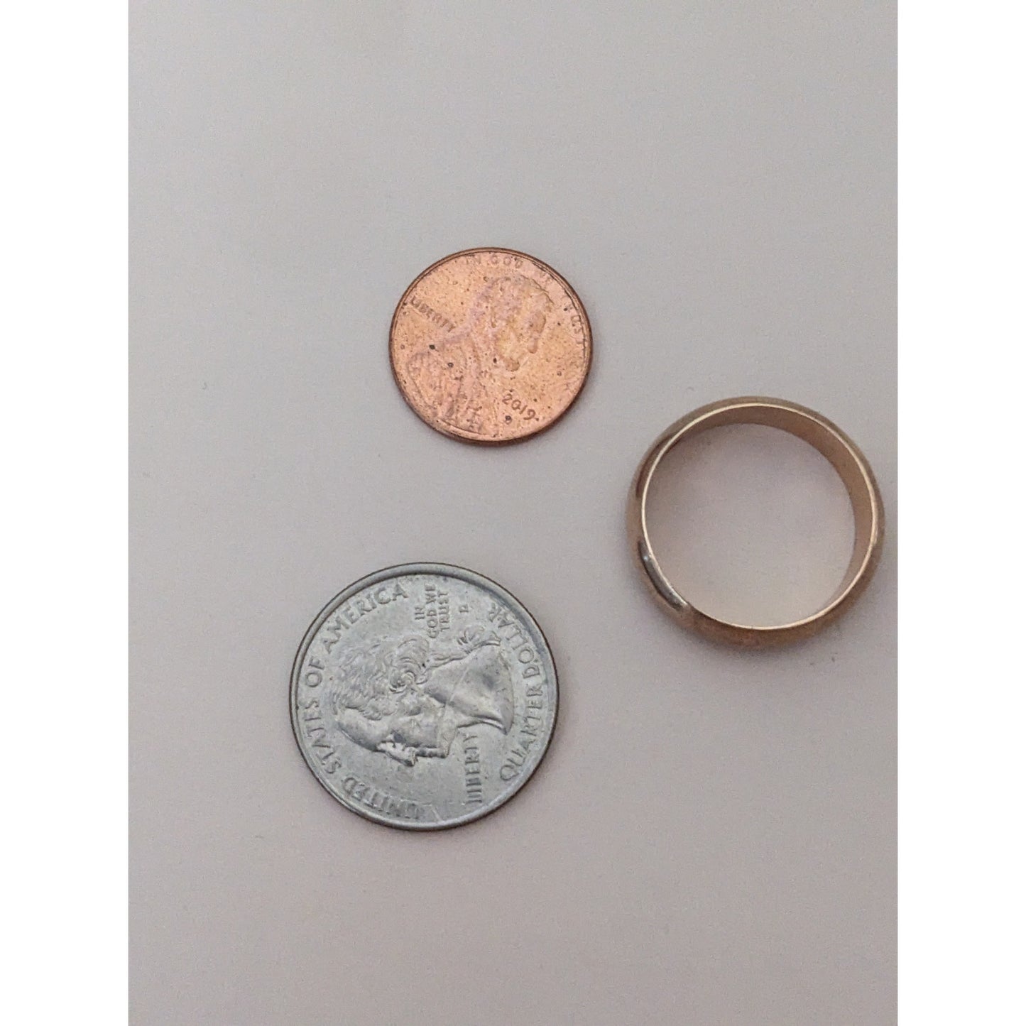 Vintage 14k Gold Simple Hollow Wedding Band Ring Size 9.75 (DENTED)