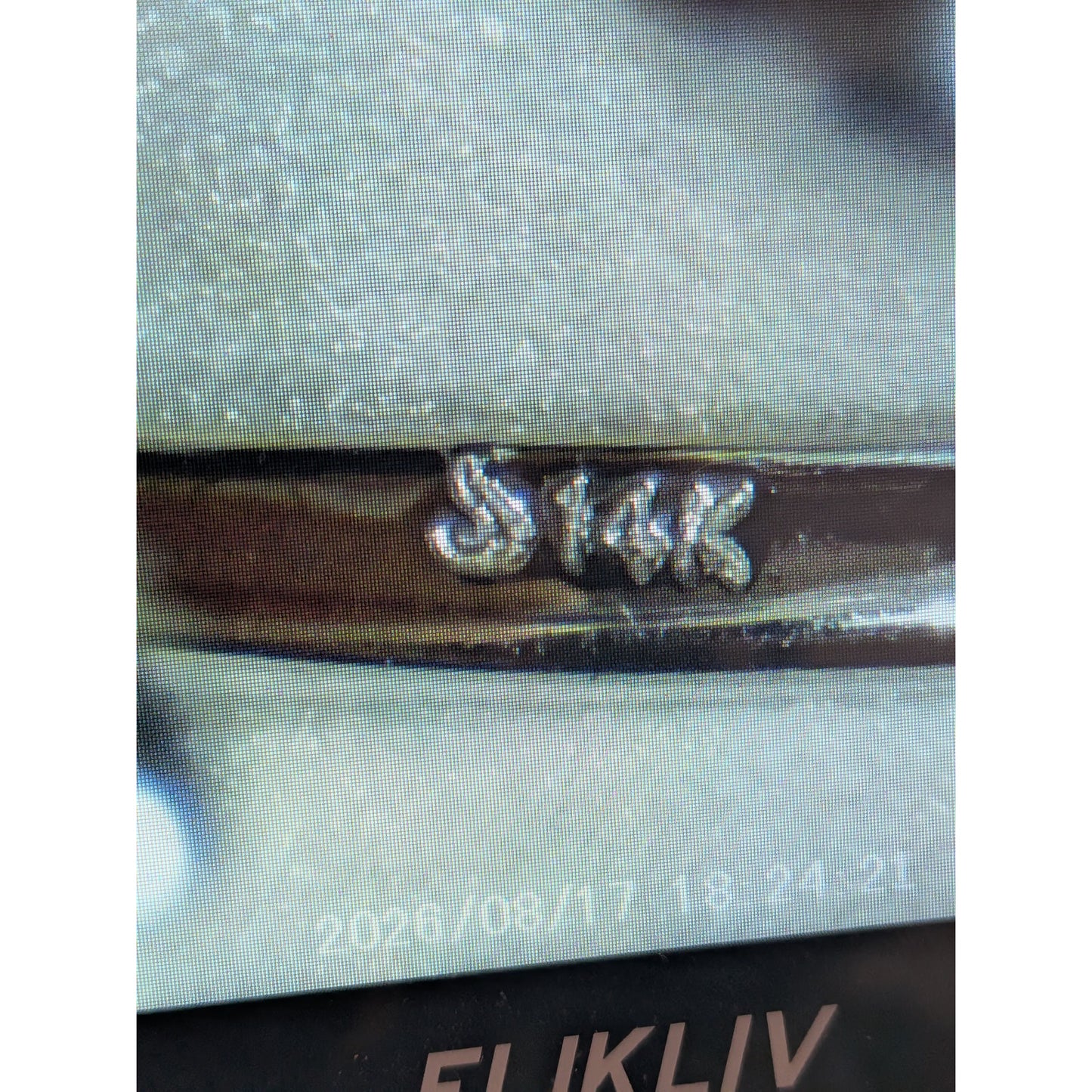 Estate 14k White Gold Wheat Leaf Plant Ring Size 7.5