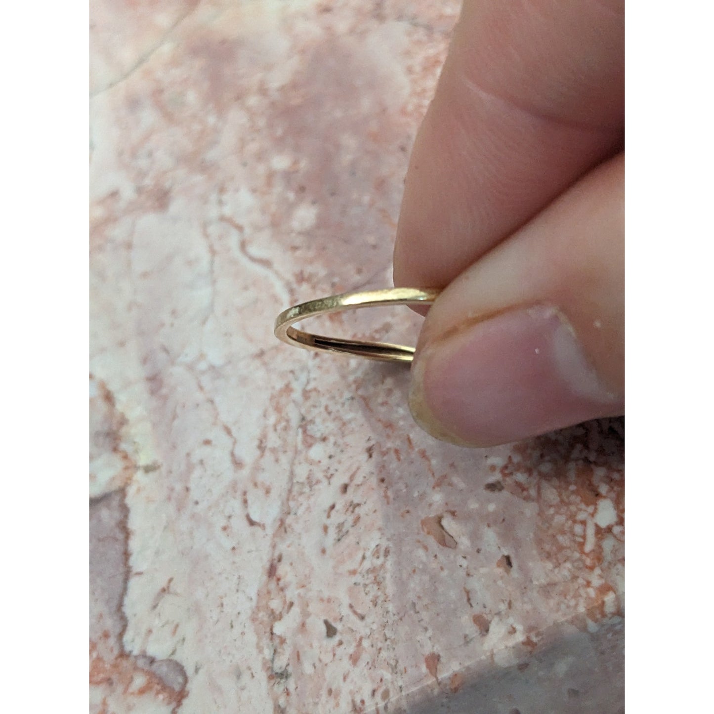 Estate 14k Yellow Gold Chevron V Shaped Ring Size 7 1.53mm