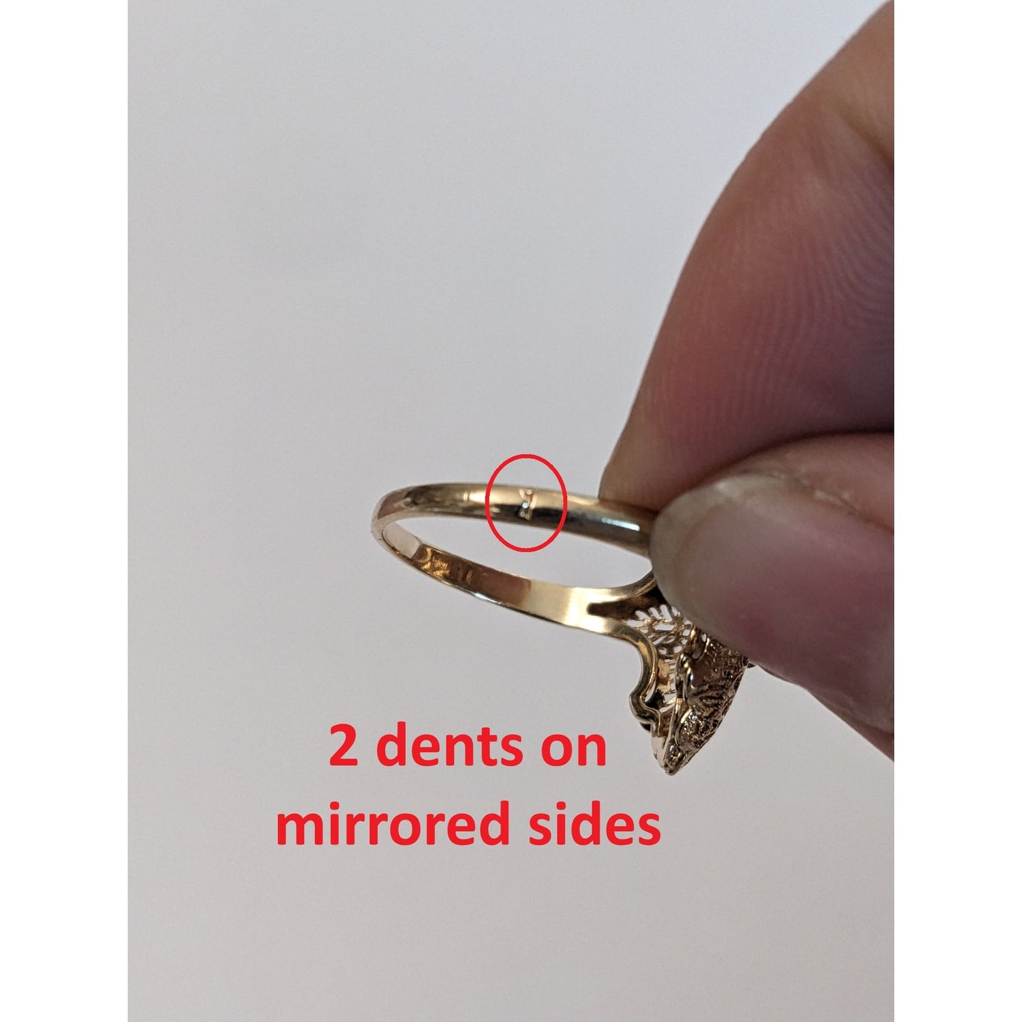 FLAW Vintage 14k Yellow Gold Filigree Diamond Cocktail Ring Size 7.75