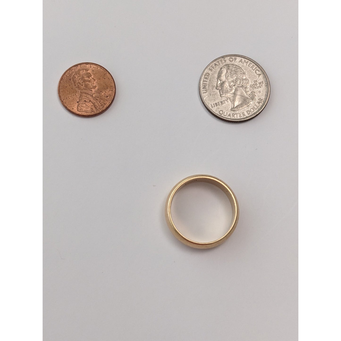 Vintage 14k Yellow Gold Round 6mm Simple Band Ring Size 10.5