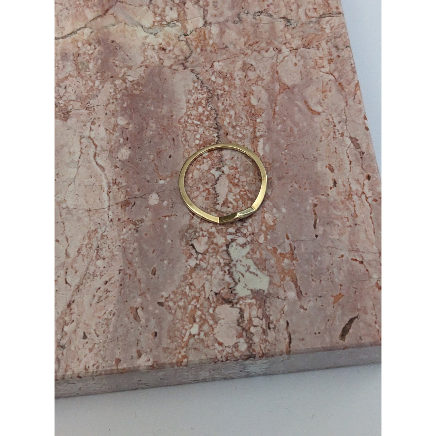 Estate 14k Yellow Gold Chevron V Shaped Ring Size 7 1.53mm
