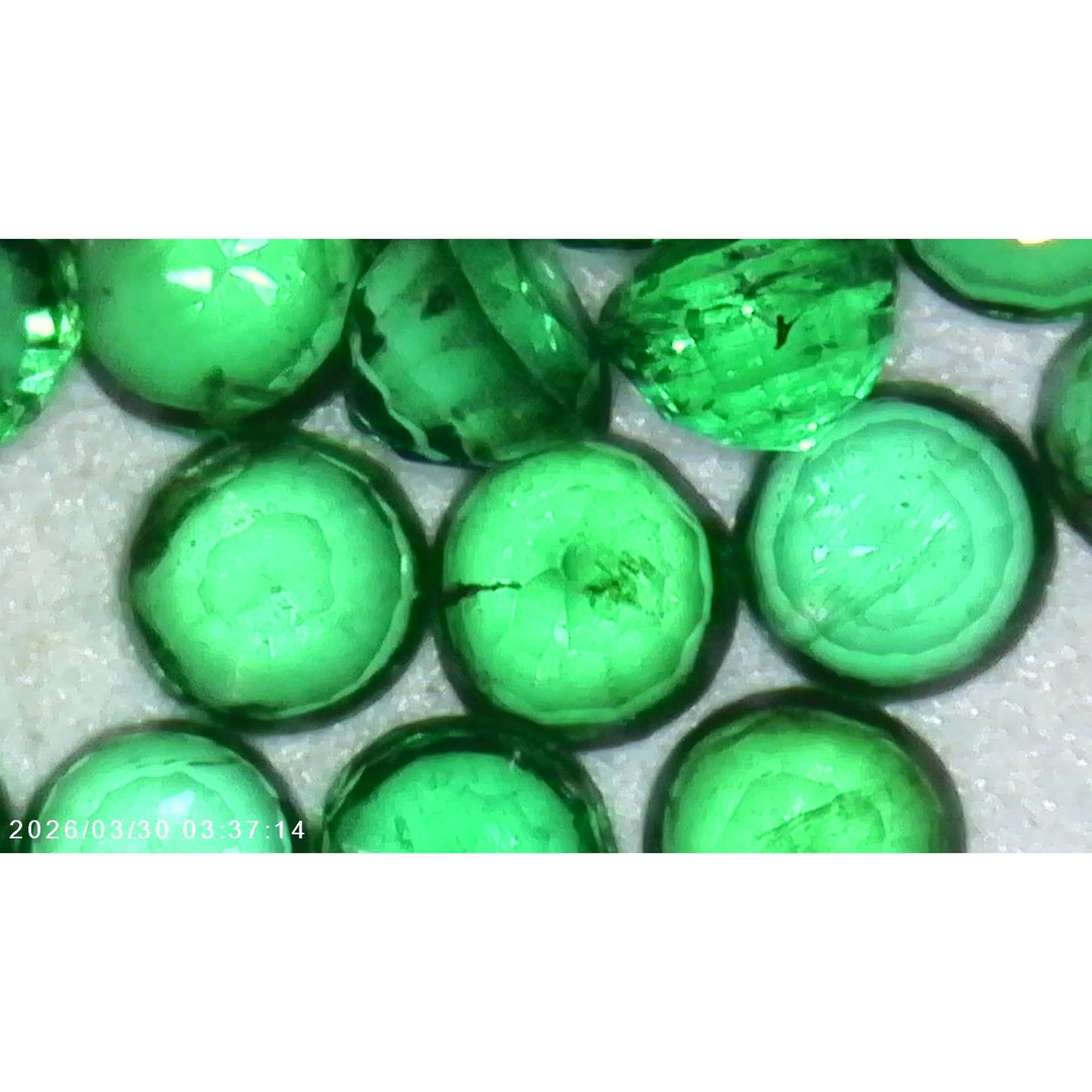 Round Cut 1.5mm Natural Emeralds Lot About 1.8 carats Total (~60 pieces)